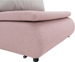 Kinyitható fotel, rózsaszín/világosszürke KENY NEW