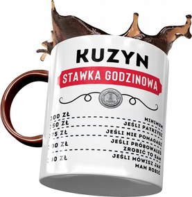 Bordó Bögre Unokatestvérnek Születésnapra Ajándék Nyomtatott Fotóval