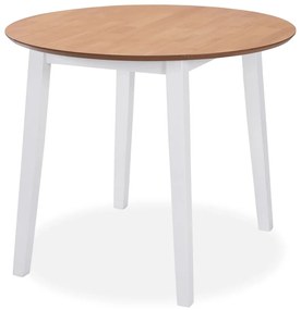 5 részes fehér MDF és gumifa étkezőgarnitúra