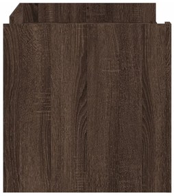 Barna tölgy színű szerelt fa dohányzóasztal 100 x 50 x 50 cm