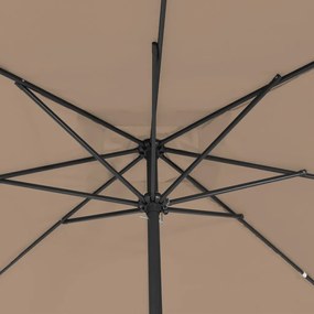 Négyzet Alakú Kerti Napernyő 295x245 cm Taupe