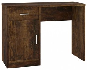 füstös tölgy faanyag fiókos/rekeszes íróasztal 100x40x73 cm
