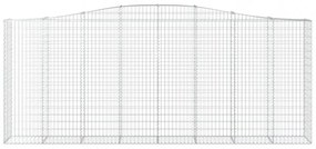 3 db íves horganyzott vas gabion kosár 400x50x160/180 cm