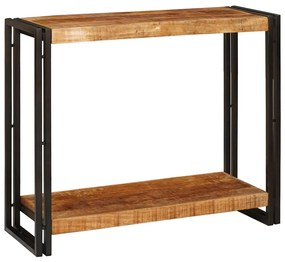 Konzolasztal Barna 90 x 33 x 75 cm Tömör nyers mangófa