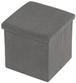 Szürke Kordbársony Tárolós Puff. TAB-471 GREY6