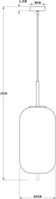 GLOBO 15345H2MM BLACKY Egyágú Függesztett Lámpa IP20