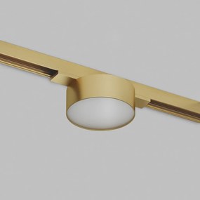DK/EU-5761-SB Shine Track light, FLOW 3000 series, D74*H28, LED, 48V DC, 6W, RA≥90, 3000K, IP20, satin brass color, aluminum — DK/EU-5761-SB