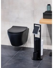 WENKO 24982800 - RAVINA WC-készlet 20x70 cm rozsdamentes acél/fekete