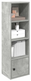betonszürke szerelt fa könyvespolc 31x24x102 cm