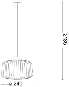 Ideal Lux - Csillár zsinóron MINT 1xE27/60W/230V átm. 24 cm átlátszó
