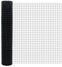 Kertkerítés Készlet 2 db Szürke Porszórt acél 10 x 1,5 m