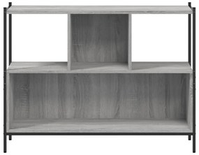 szürke sonoma színű szerelt fa könyvespolc 102x28x77,5 cm
