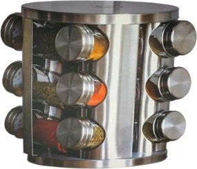 Forgatható Acél Fűszertartó Állvány 12 Db-os