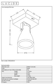Lucide 05910/05/30 - LED Dimmelhető spotlámpa CONCRI 1xGU10/5W/230V