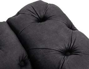 Sofa SORRENTO 2S Dwuosobowa Czarna Welurowa