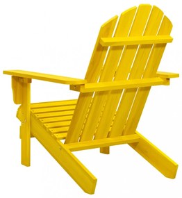 sárga tömör fenyőfa kerti Adirondack szék