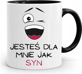 Bögre Fekete Ajándék Fiamnak Te Vagy Nekem Fiam nyomott mintával