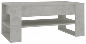 betonszürke szerelt fa dohányzóasztal 102 x 55 x 45 cm