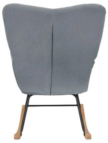 Szürke bársony hintafotel Elza – Støraa