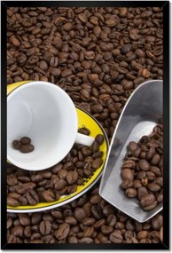 Poszterek keretben 40x60 Natúr kávé szemes