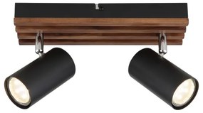 Globo 57909-2 - Spotlámpa KAYDEN 2xGU10/25W/230V fekete