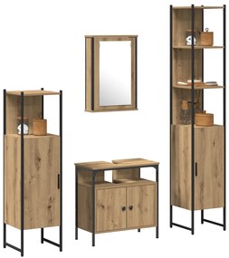 4 részes fürdőszoba bútor szett artisan tölgyből