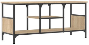 sonoma tölgy színű szerelt fa és vas TV-szekrény 100x35x45 cm