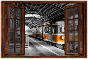 Poszterek 120x80 Narancssárga vonat