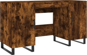 vidaXL füstös tölgy színű szerelt fa íróasztal 140x50x75 cm