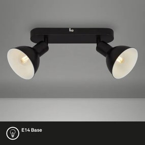 Briloner 2674-025 - Spotlámpa RETRO 2xE14/25W/230V fekete