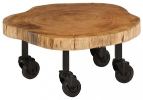 tömör akácfa dohányzóasztal 60 x 55 x 25 cm