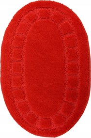 Fürdőszobai Wc Szőnyeg Ovális Piros Gumírozott Óceán Szőnyeg 60x100 cm
