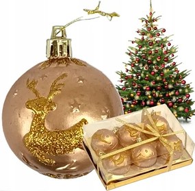 Karácsonyfadísz Rénszarvas 6CM Arany Csillámos Műanyag Biztonságos Medál