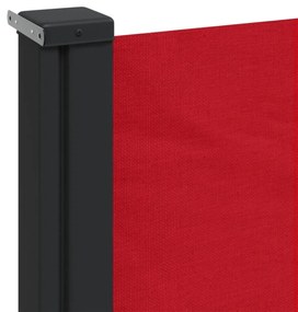 piros behúzható oldalsó napellenző 140 x 500 cm