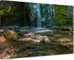 Vászonkép 70x50 Trópusi vízesés Folyó