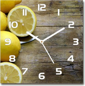 Üveg falióra Citrom a fán 30x30