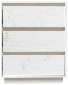 fehér tömör fenyőfa tálalószekrény 60 x 34 x 75 cm