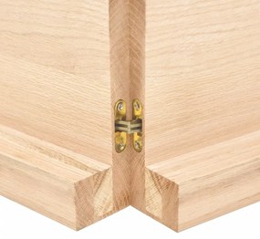 kezeletlen tömör tölgyfa fali polc 120x60x(2-6) cm