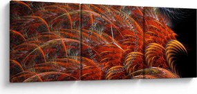 Kép - Absztrakt toll utánzat (órával) (90x30 cm)