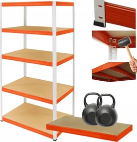 Tárolószekrény fém állvány Helios 213x120x35cm 5Px275kg 300TYS Komb