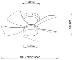 Globo 03609H - LED dimmelhető mennyezeti ventilátor HINES LED/10W/230V + távirányító barna