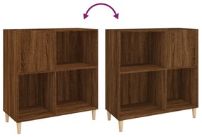 barna tölgy színű szerelt fa hanglemezszekrény 84,5x38x89 cm