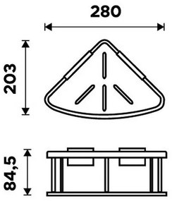 NIMCO Ki 14008-B-26 - Zuhany falipolc KIBO fényezett króm