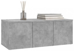 betonszürke szerelt fa TV-szekrény 80 x 34 x 30 cm