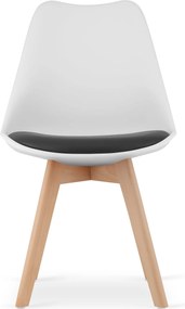 AKCIÓ Fehér-fekete BALI MARK szék bükkfa lábakkal II. osztály
