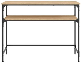 sonoma tölgy színű szerelt fa dohányzóasztal 100x35,5x75 cm