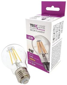 Trixline Led Filament dekor izzó A60 9W E27 Gömb fényforrás 2700K