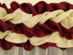 Mg Karnis Bufka Zsinór bordó/krém függönykarnis 150cm