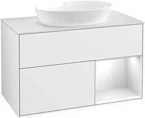 Villeroy &amp; Boch Finion szekrény 100x50.1x60.3 cm Függesztett, mosdó alatti fehér GA21GFGF