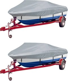 vidaXL 2 db szürke hajótakaró ponyva 488-564 x 239 cm